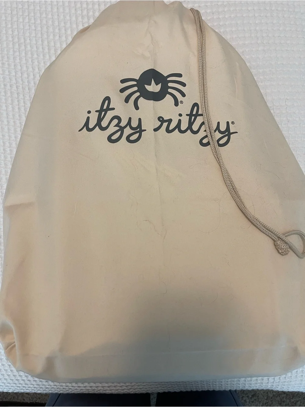 Itzy Ritzy Cream Diaper Bag Backpack + Changing Pad & Dust Bag